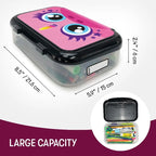 Large Capacity Pink Unicorn Pencil Box for Kids