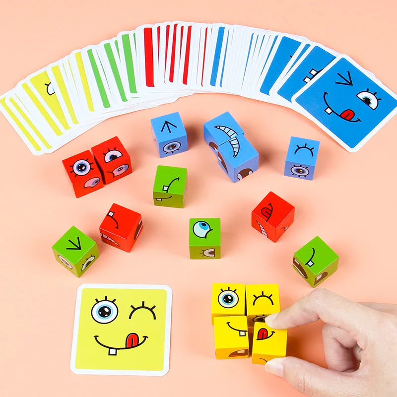 Wooden Expression Puzzle Board Game