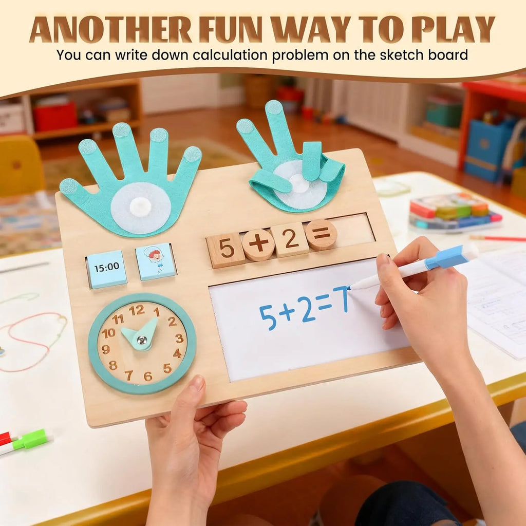 Montessori Wooden Math Counting To Finger Number Teaching Aids Preschool Educational Learning Toy for Kids 3-5 Years Old Gifts