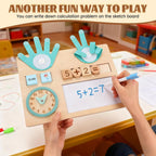 Montessori Wooden Math Counting To Finger Number Teaching Aids Preschool Educational Learning Toy for Kids 3-5 Years Old Gifts