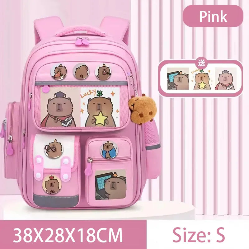 Cute Capybara Large Capacity Backpack for Kids