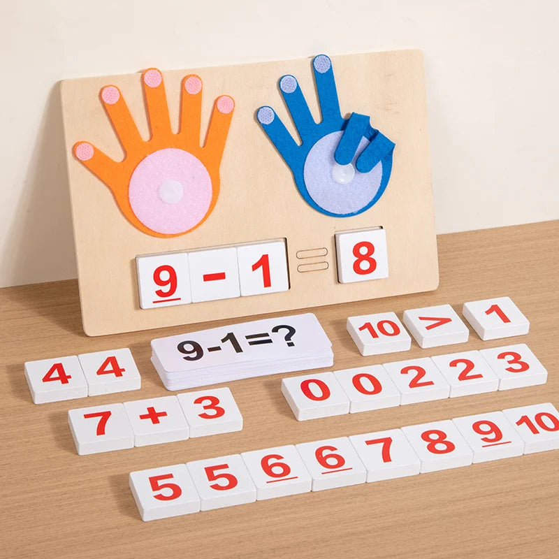 Montessori Wooden Finger Counting Board