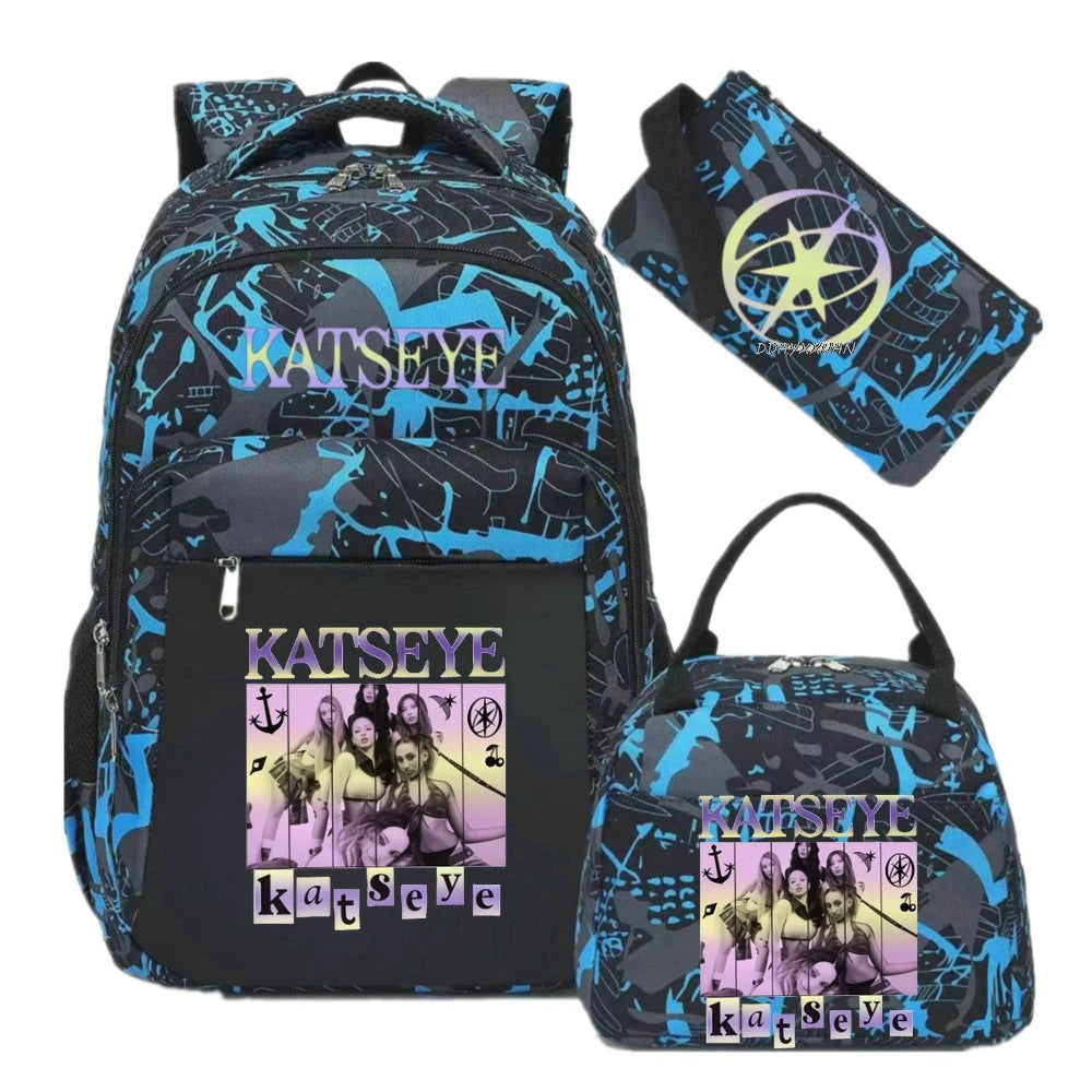 KATSEYE Camouflage School Backpack