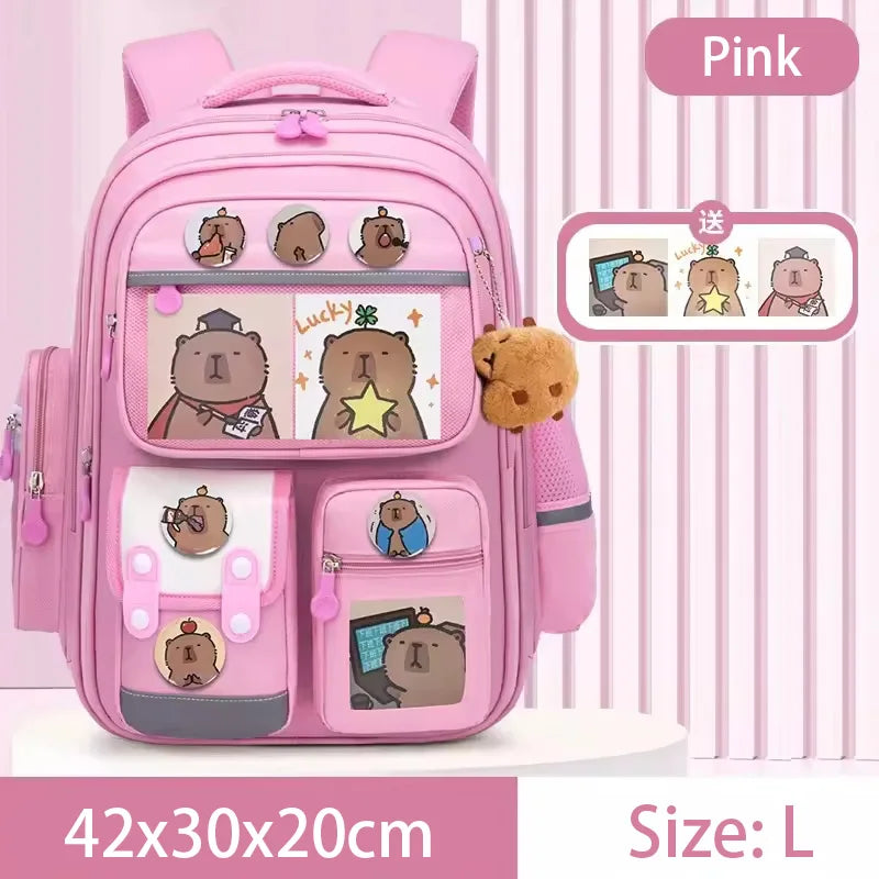 Cute Capybara Large Capacity Backpack for Kids