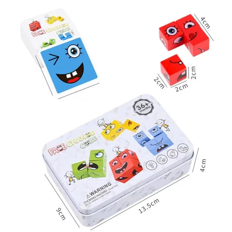 Wooden Expression Puzzle Board Game