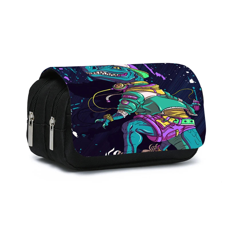 3D Cartoon Dinosaur Double Layer Pencil Case for Kids