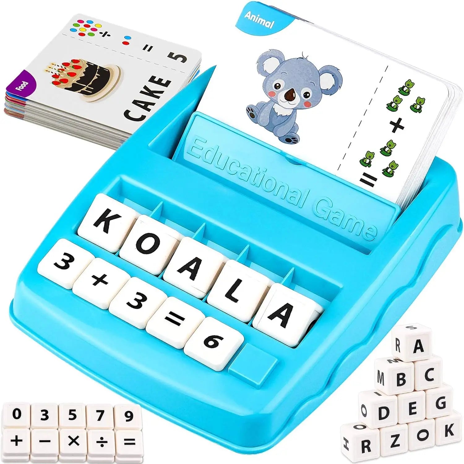 2-in-1 Matching Letter Spelling & Early Math Game for Kids
