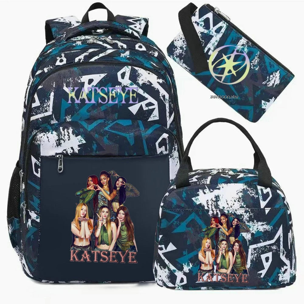 KATSEYE Camouflage School Backpack
